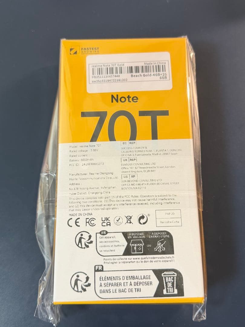 realme Note 70T 本体4/256GB BEACH 新品未使用 realme Note 70T ブラック4GB/256GB 4台セット未開封 realme Note 70T