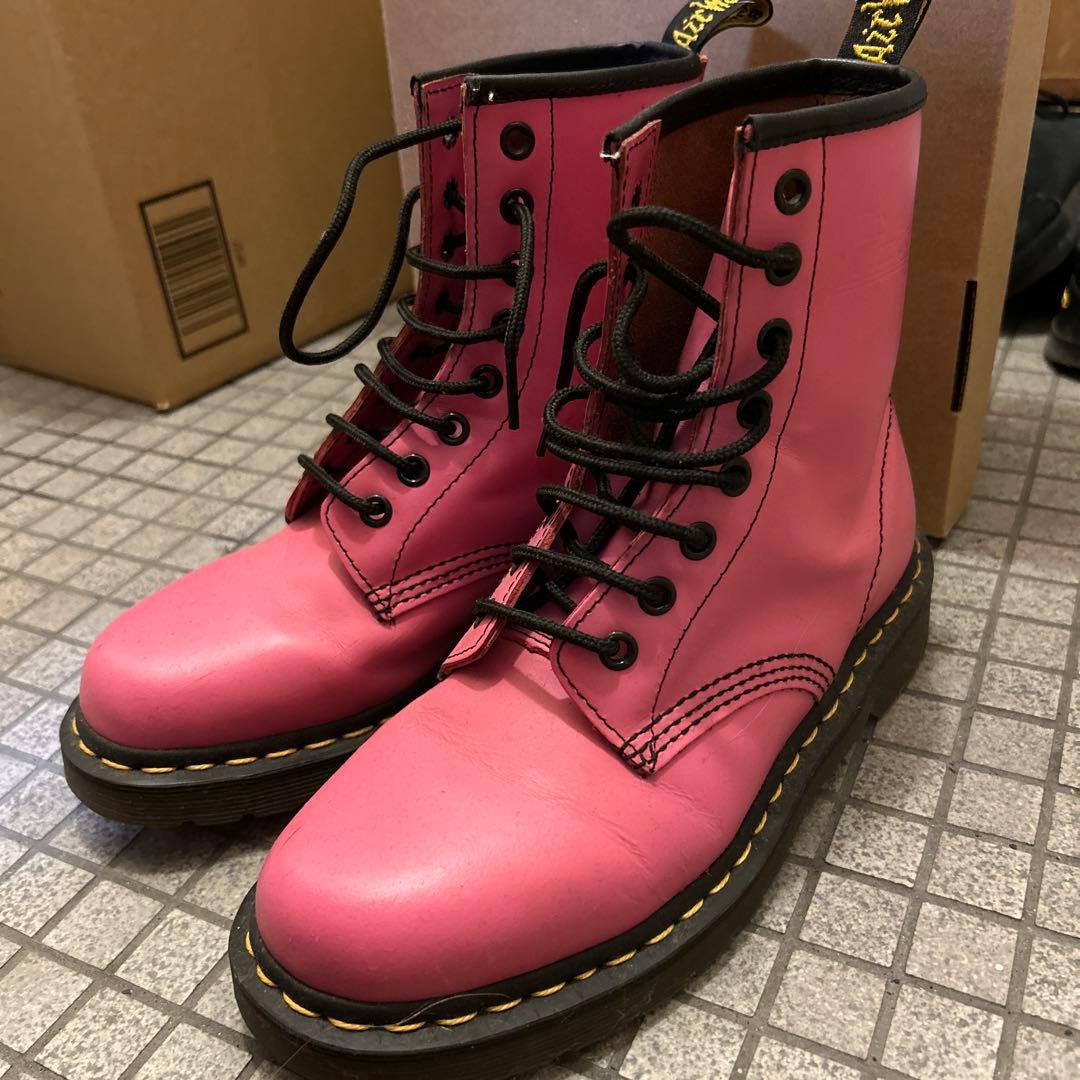 Dr.Martens 8ホール ブーツ UK5 24cm ピンク - メルカリ