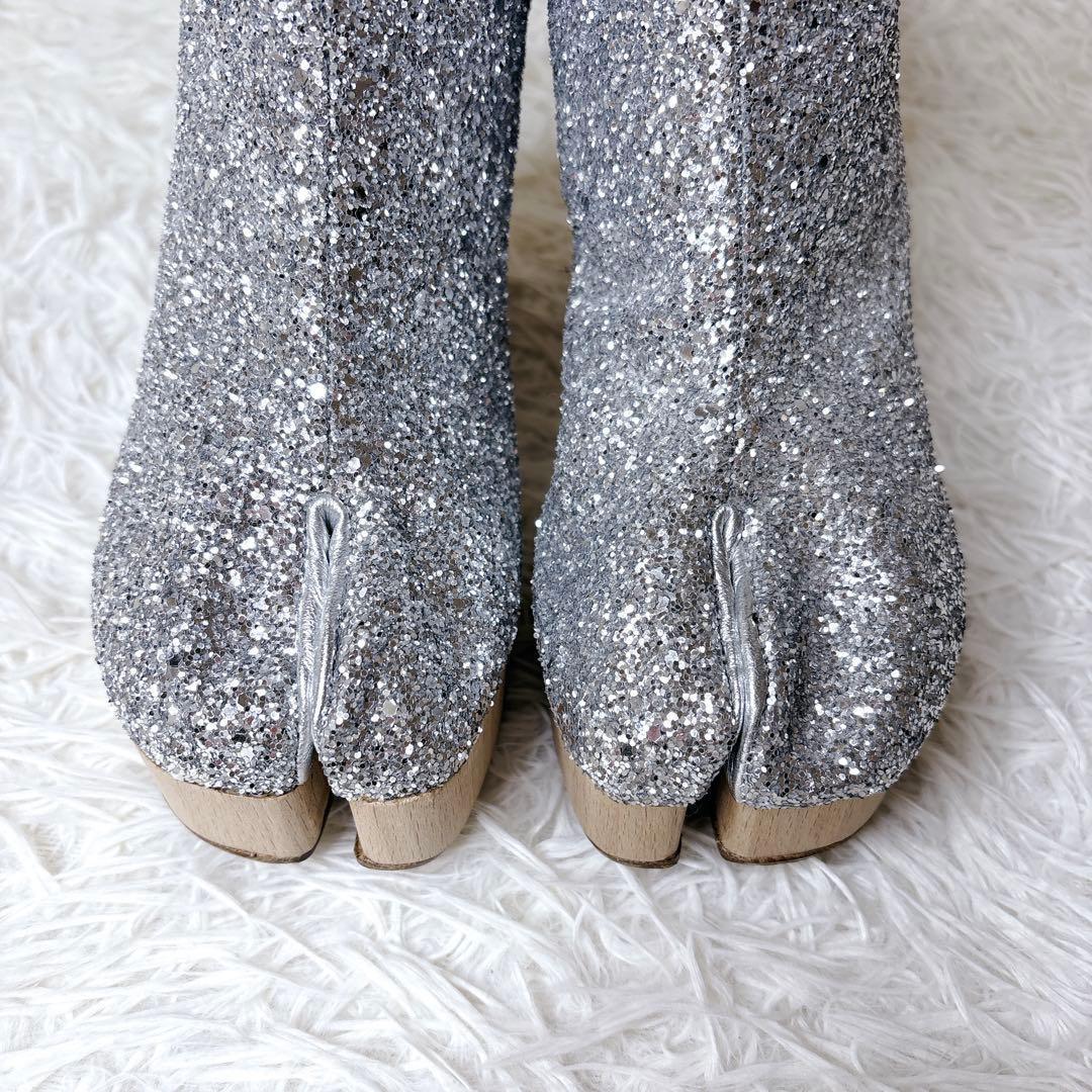 Maison Margiela 足袋ブーツ グリッター シルバー 38 - メルカリ