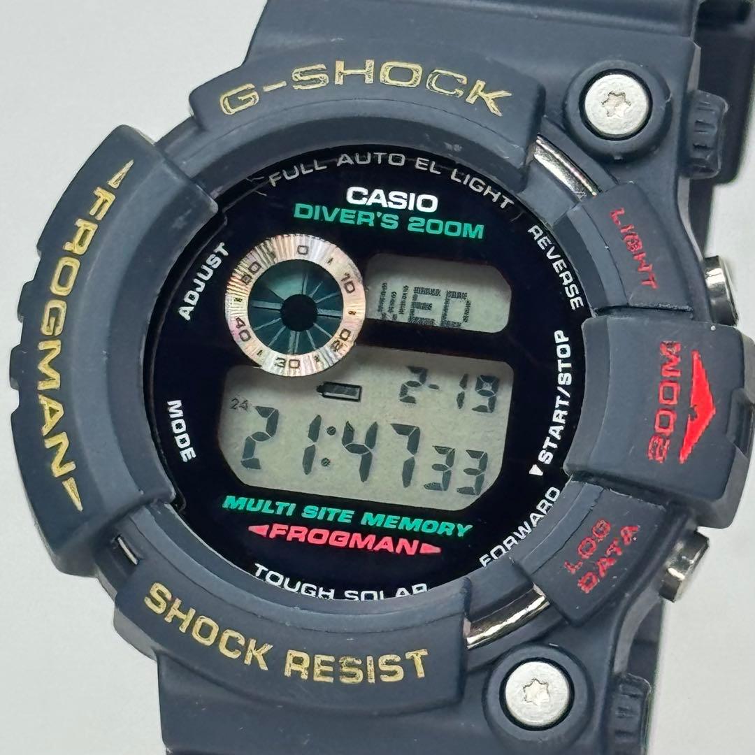 極美品 G-SHOCK GW-200 フロッグマン タフソーラー ネイビーブルー