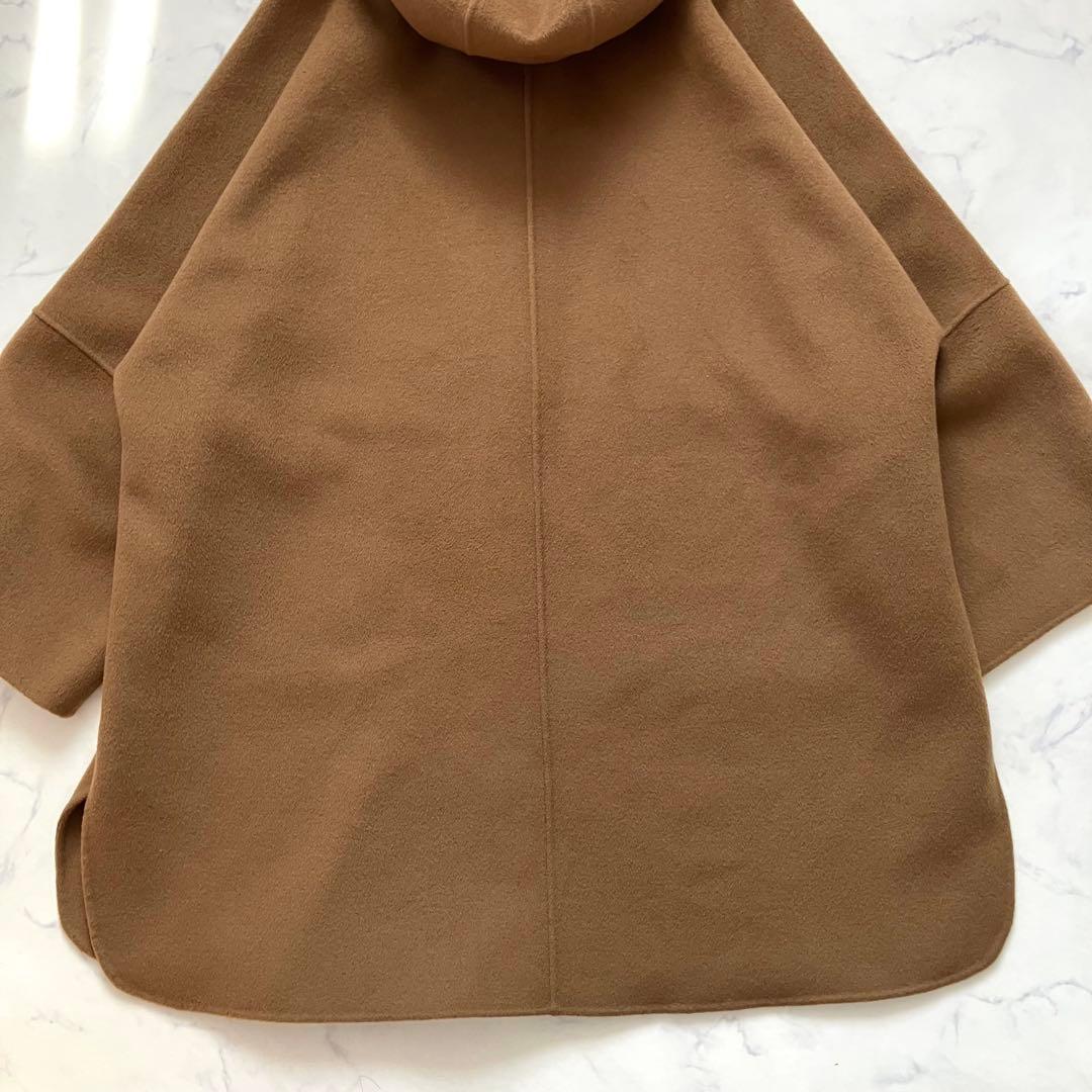 美品 Spick&Span スーパー160sテントラインショートコート キャメル