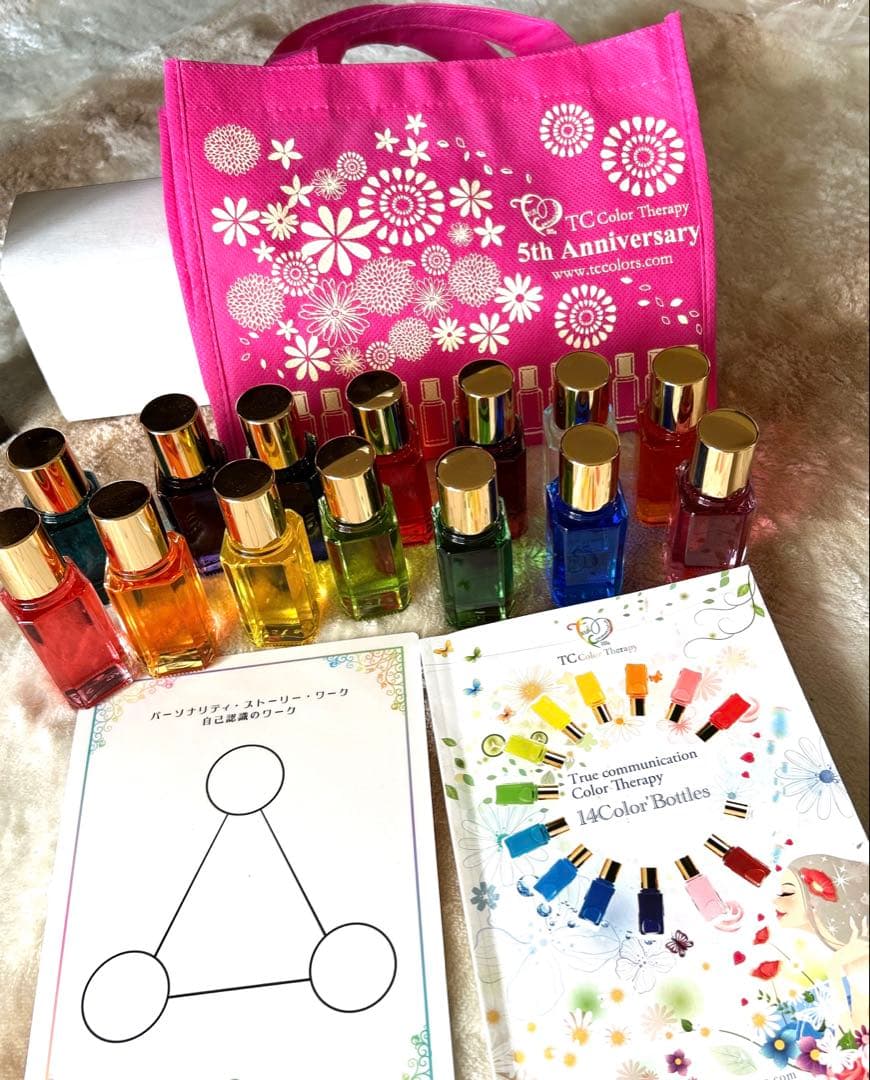 TCカラーセラピー カラーボトル（セッション用シートとテキスト