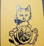 猫とレモンの切り絵アート 今年はスケッチたくさんしたい レモンは今年12歳。いつも少女みたいに