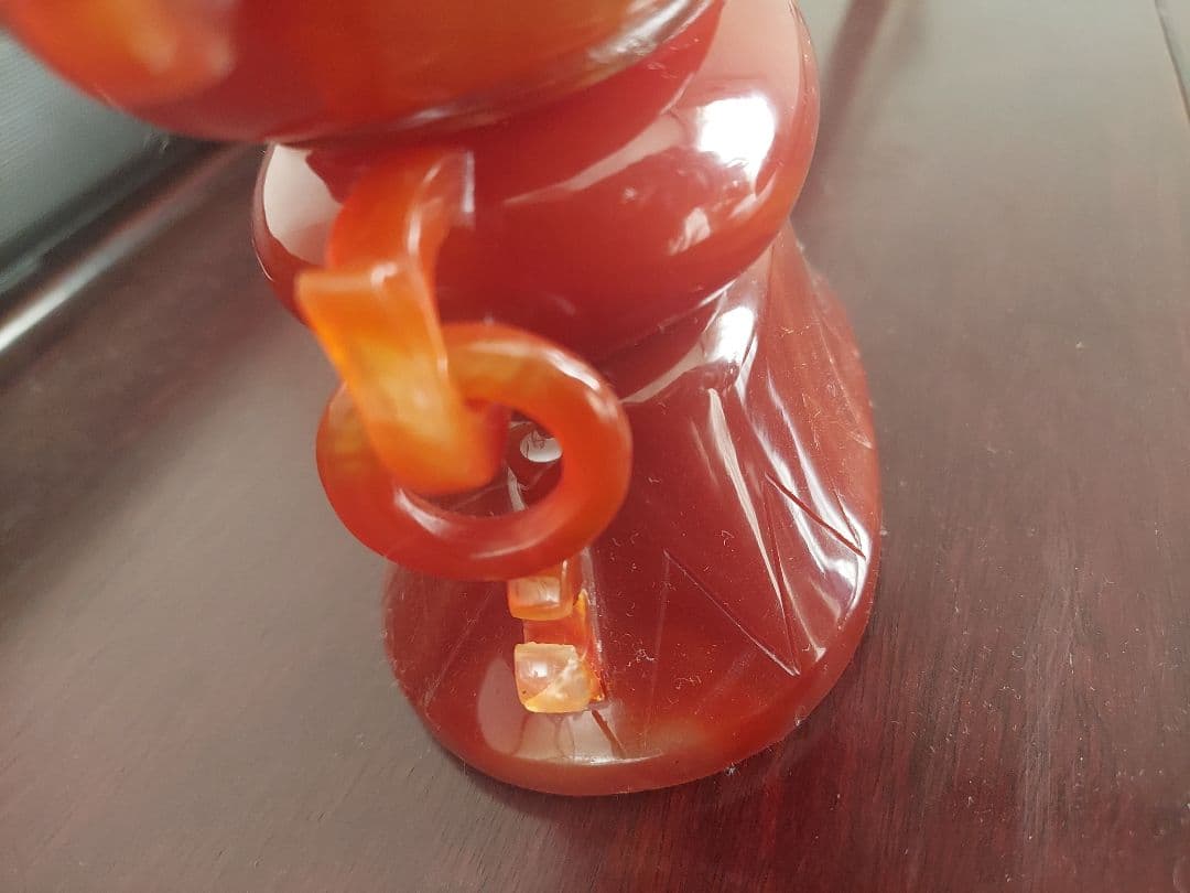 年末セール 瑪瑙 メノウ 赤瑪瑙 共箱 希少 貴重