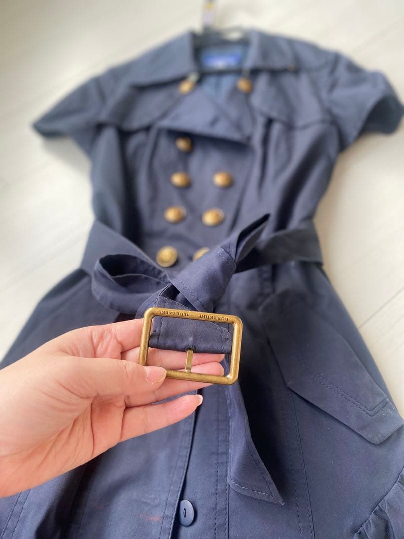 極美品 バーバリーブルーレーベル コートワンピ38 - メルカリ