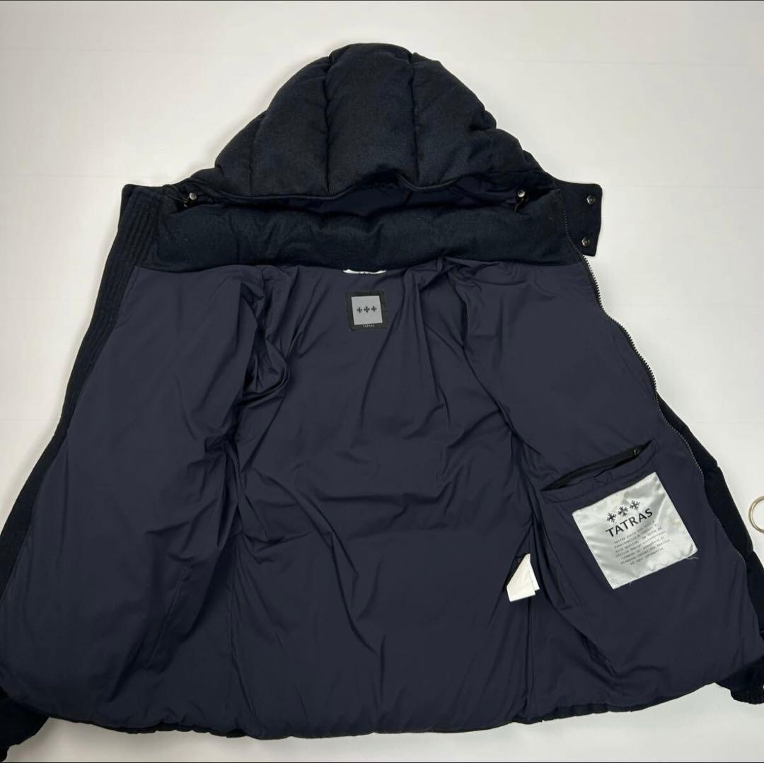 最終値下げ。美品TATRAS タトラス 別注 ダウン ネイビー カシミア 95