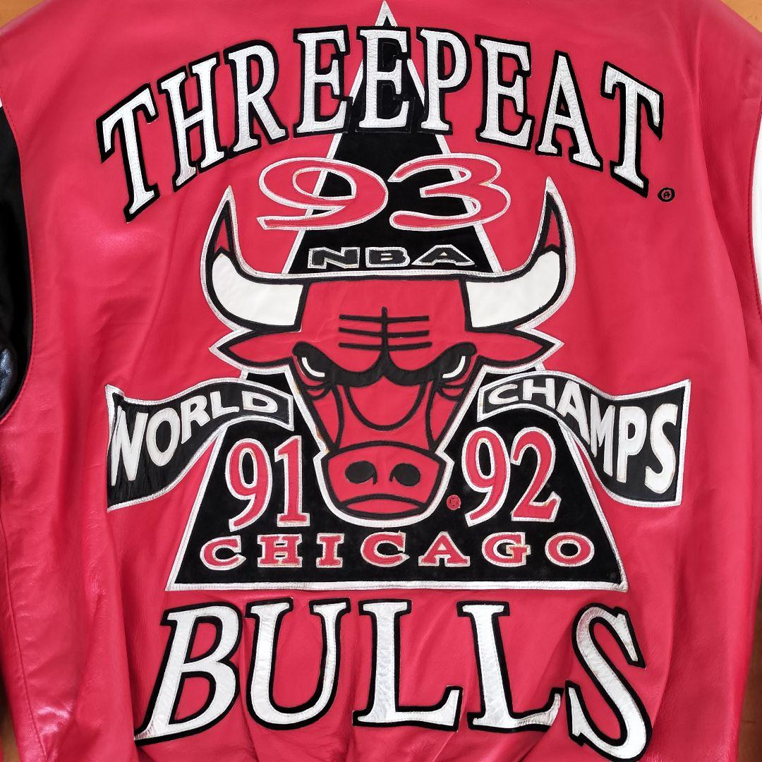 90s ジェフハミルトン シカゴブルズ1993チャンピオン レザージャケット