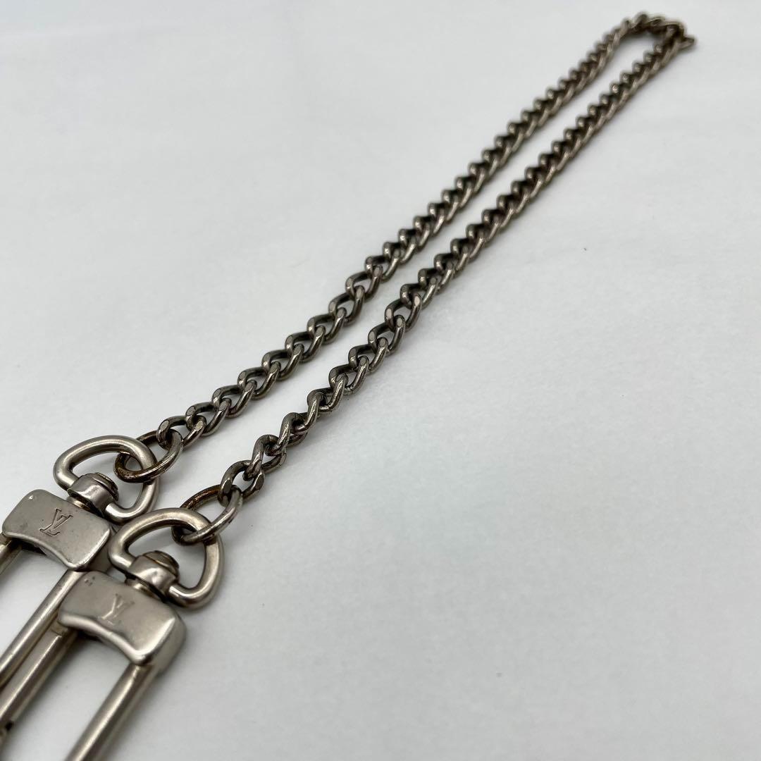 美品】ルイヴィトン アコルディオン用 シルバーチェーン ロゴ刻印 チャーム