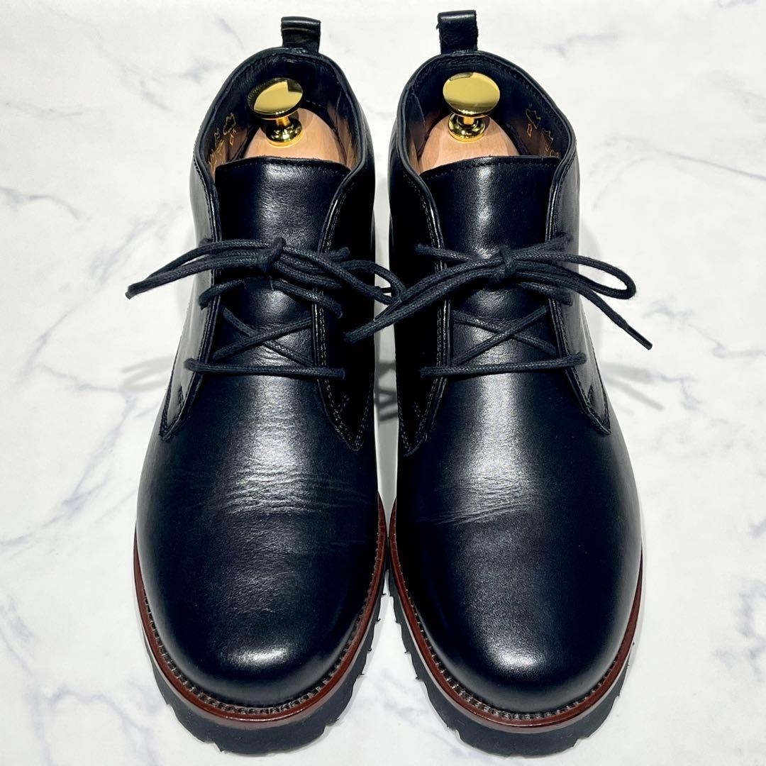 極美品☆ガンター ショートブーツ 黒 23.5cm コンフォート ラギッドソール