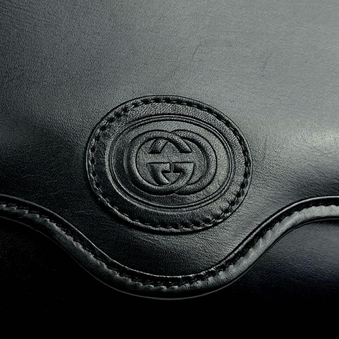 美品】グッチ インターロッキング ショルダーバッグ 2way レザー