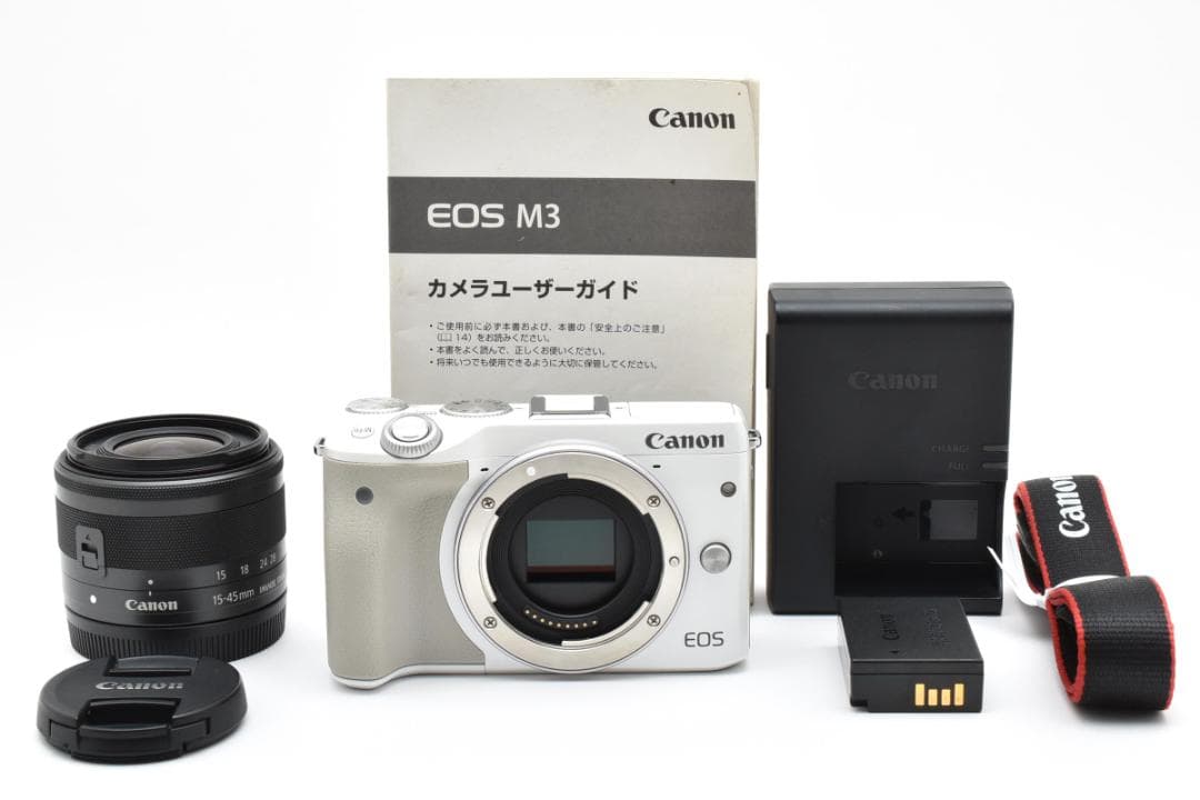 ■美品■Canon EOS M3 標準レンズキット EOS キヤノン Canon M3 レンズキット ブラック ミラーレス 一眼レフ