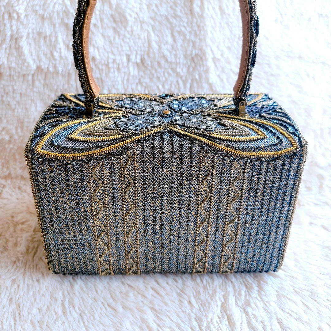 LUMY】ルミーはしもと ヴィンテージ ハンドバッグ ビーズバッグ