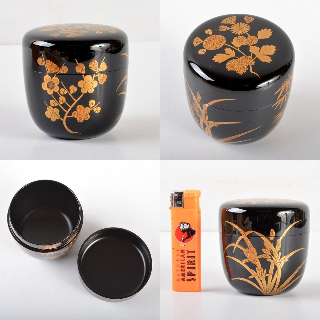 茶道具 山中塗 呉藤穣太郎作 四君子蒔絵 大棗 共箱 V R5448 - メルカリ