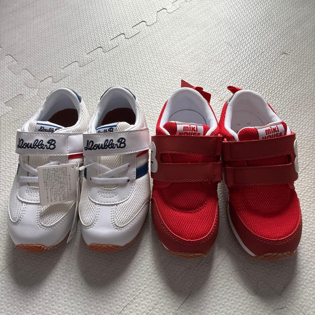 新品　miki house スニーカー 18CM 2足セット MIKI HOUSE（ミキハウス） ○20％OFFセール○ミキハウスmikihouse靴