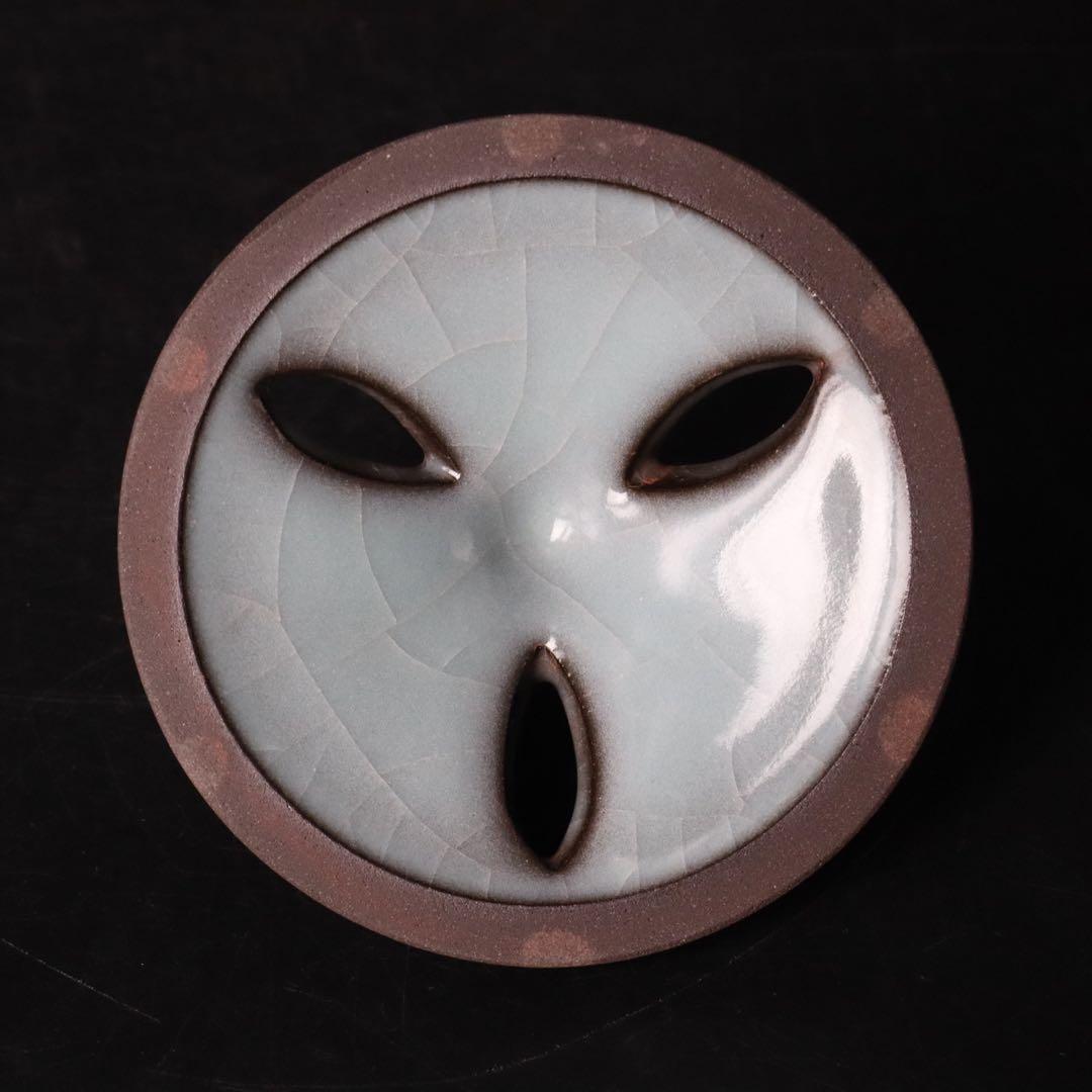 人気作家 峯岸勢晃 月白青瓷 線段香炉 共箱 共布 陶歴付 - メルカリ