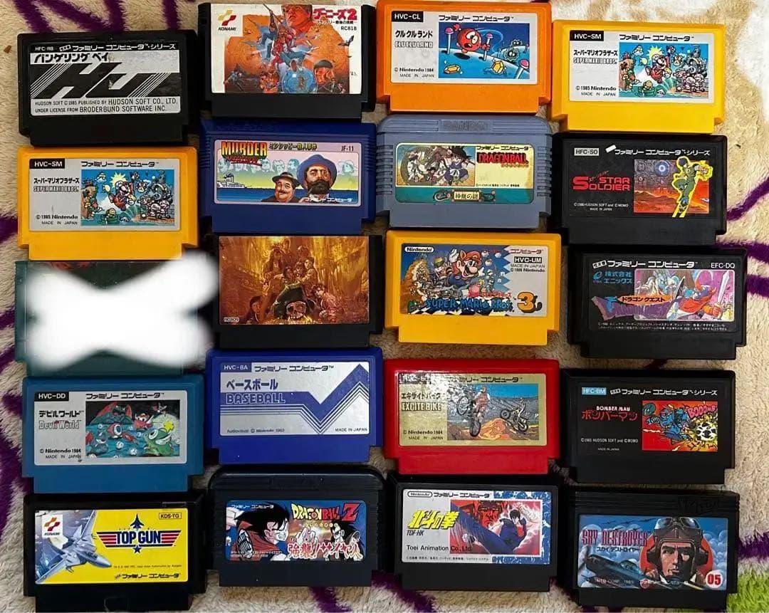 ファミコンソフト　54本　まとめ売り　動作未確認　ダブリ有り 紙で作る1/1サイズファミコンが付いてくる「ファミコン四十年生」の