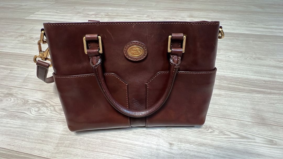 THE BRIDGEレザー ショルダーバッグ ブラウン イタリアの通販はau PAY