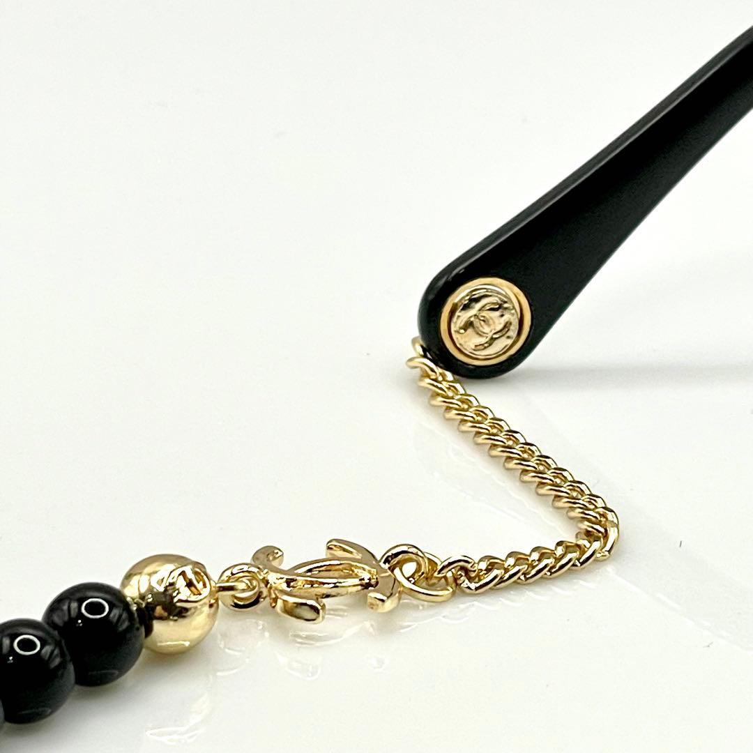 CHANEL 眼鏡用フレーム 新作ボールチェーンストラップココマーク