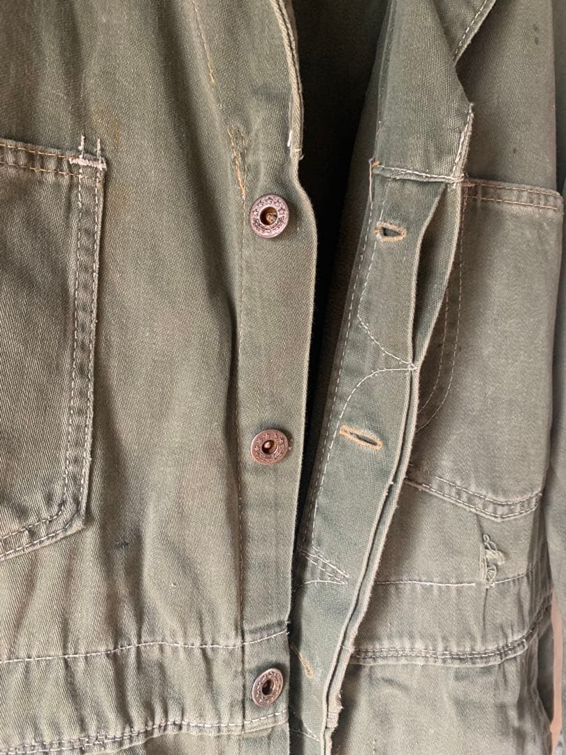 40s オールインワン 大戦つなぎ 月桂樹ボタン - メルカリ