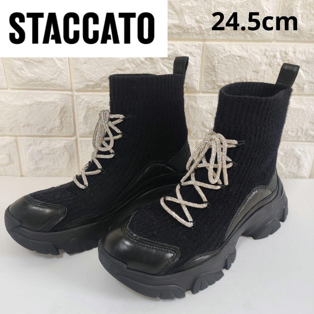 ☆美品☆STACCARTO スタッカート　ドルチェコードスニーカーブーツ STACCATO(スタッカート)｜ドルチェコードスニーカーブーツ/ブラック の