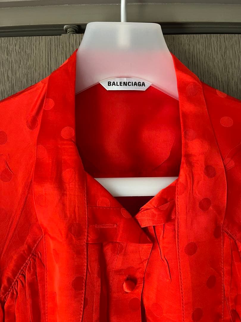 BALENCIAGA ドット柄プリーツワンピース タグ付き 21AW 値段交渉可