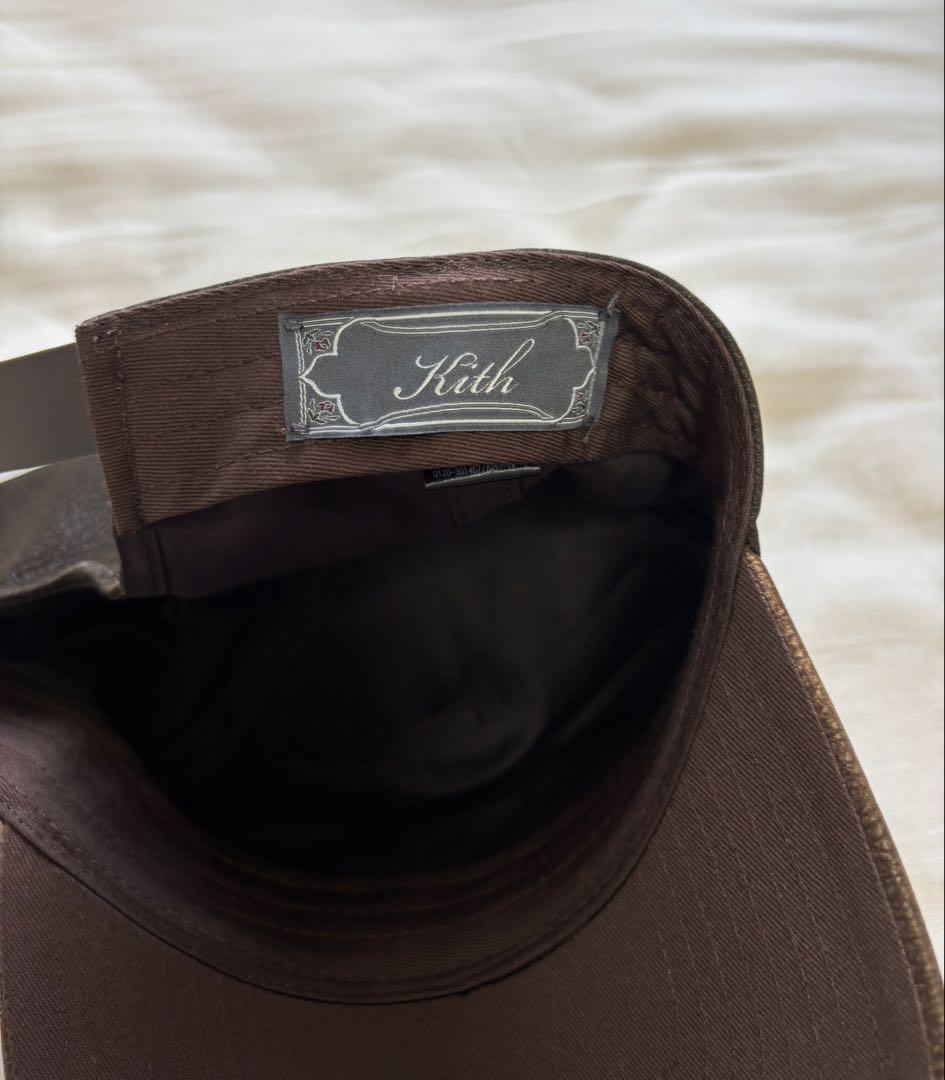 Kith レザー ロゴキャップ ブラウン - メルカリ