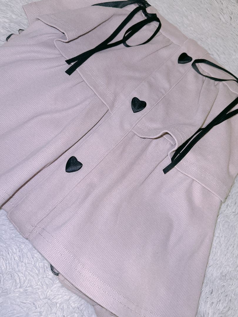 piumハートボタンティアードリブワンピース - メルカリ