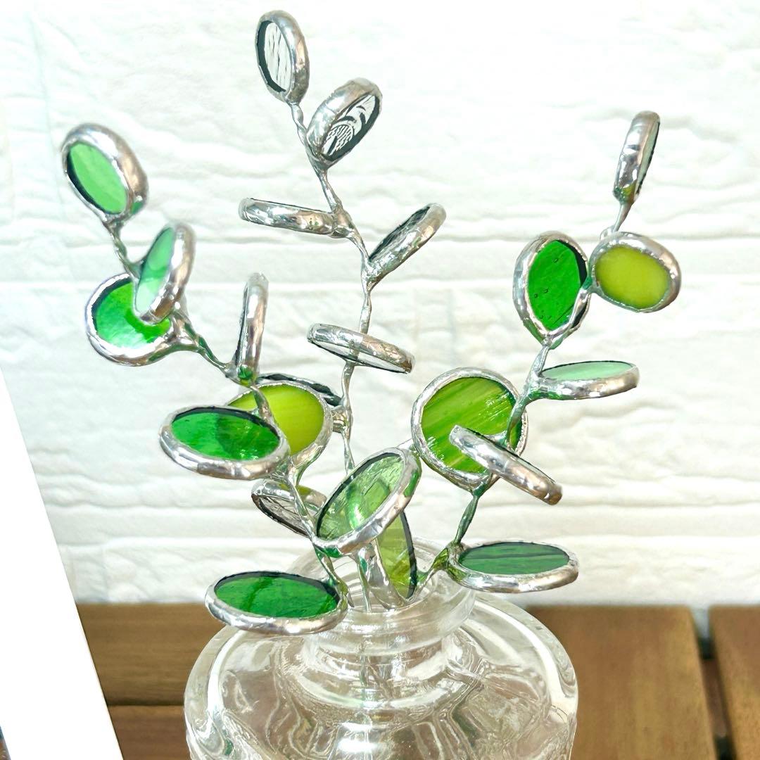 ステンドグラス(ハンドメイド) 6点おまとめ 色鉛筆、ハウス、パネル