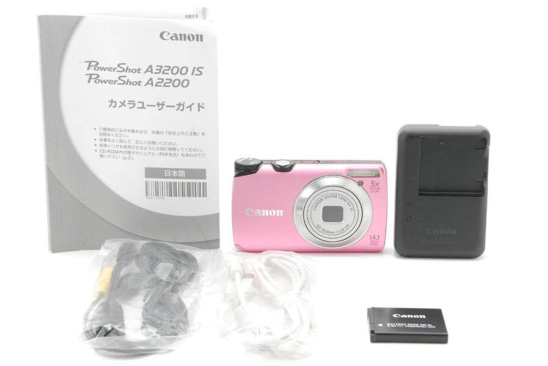 Canon PowerShot A3200 IS ピンク 動作確認済み Canon PowerShot A3200 IS 14.1MP Digital Camera Pink | eBay