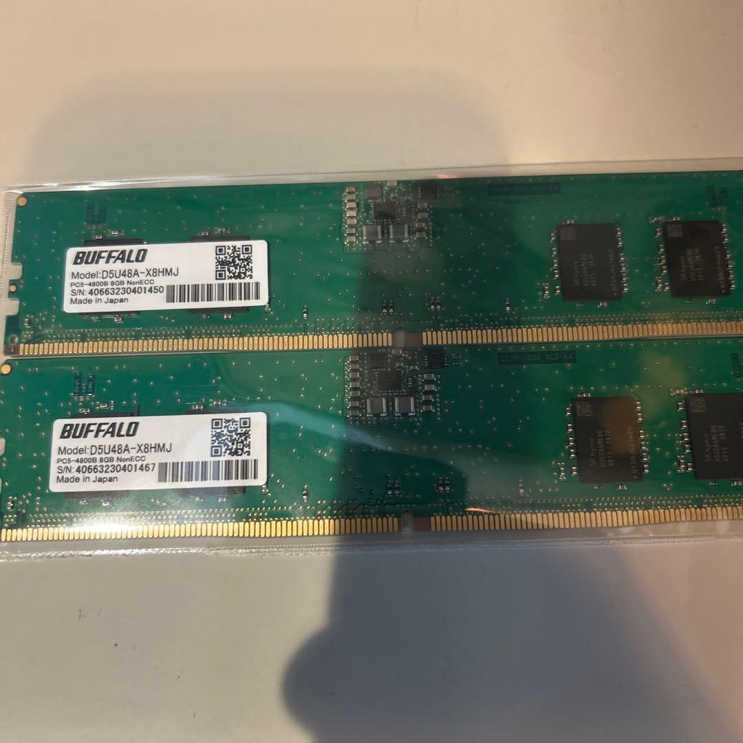BUFFALO D5U48A-XB-HMJ メモリー Amazon.co.jp: DDR5メモリ 16GB8GB2枚組 BUFFALO D5U48A-X8HMJ DDR5