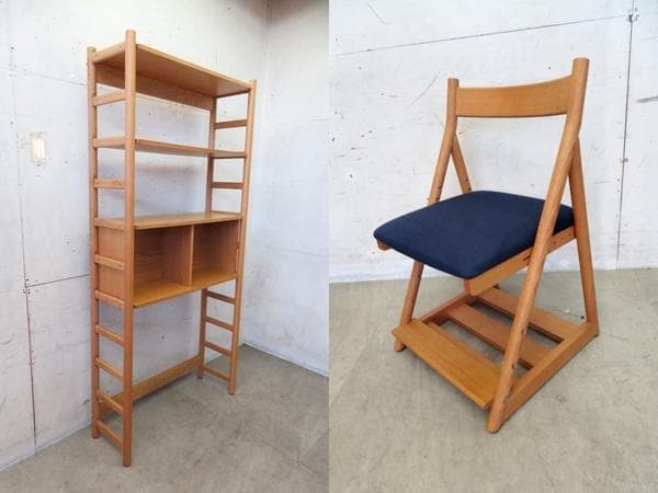 展示品□アクタス□日進木工□RIPIA2□ナチュラル□オーク材□学習机