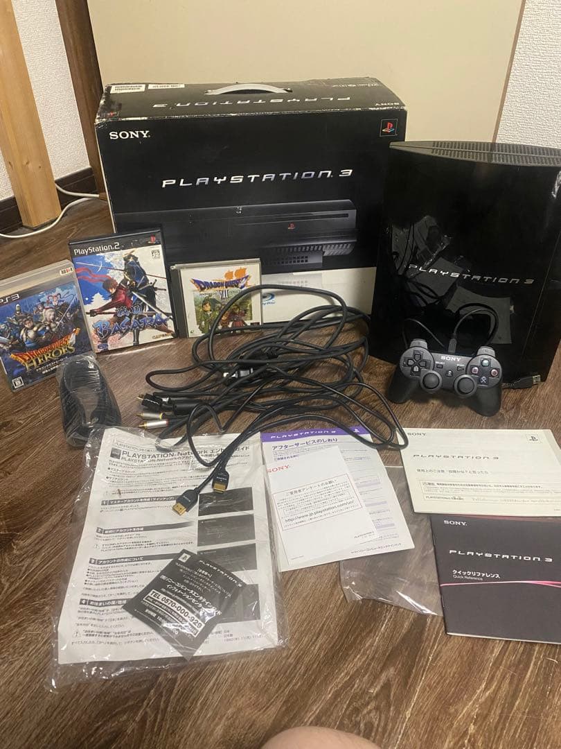 【完動品】【残り僅か】PS3 本体 初期型 CECHB00メンテナンス済 箱付き PS3 初期型 本体【すぐ遊べるセット】60GB ☆ PS,PS2ソフトもプレイ