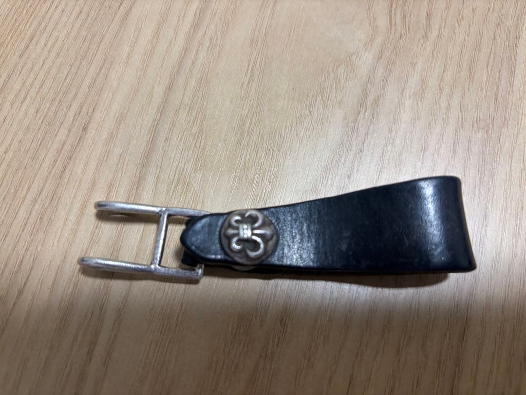 クロムハーツ BELT LOOP ベルトループ　フレア クロムハーツWベルトループBSフレアボタンブラックレザー|クロムハーツ
