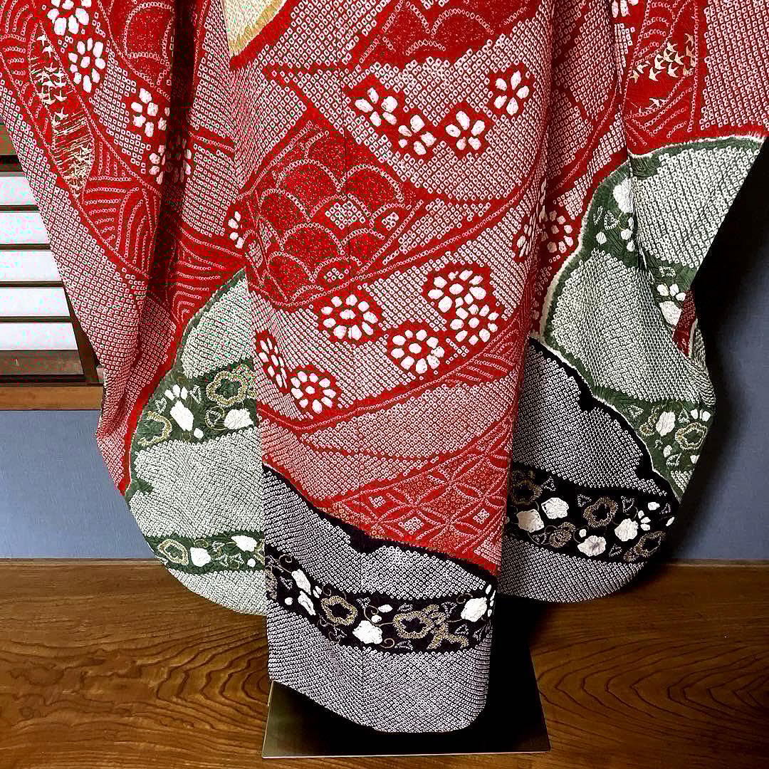 振袖フルセット 高身長 手絞り 総絞り 成人式振袖 振袖 裄丈71