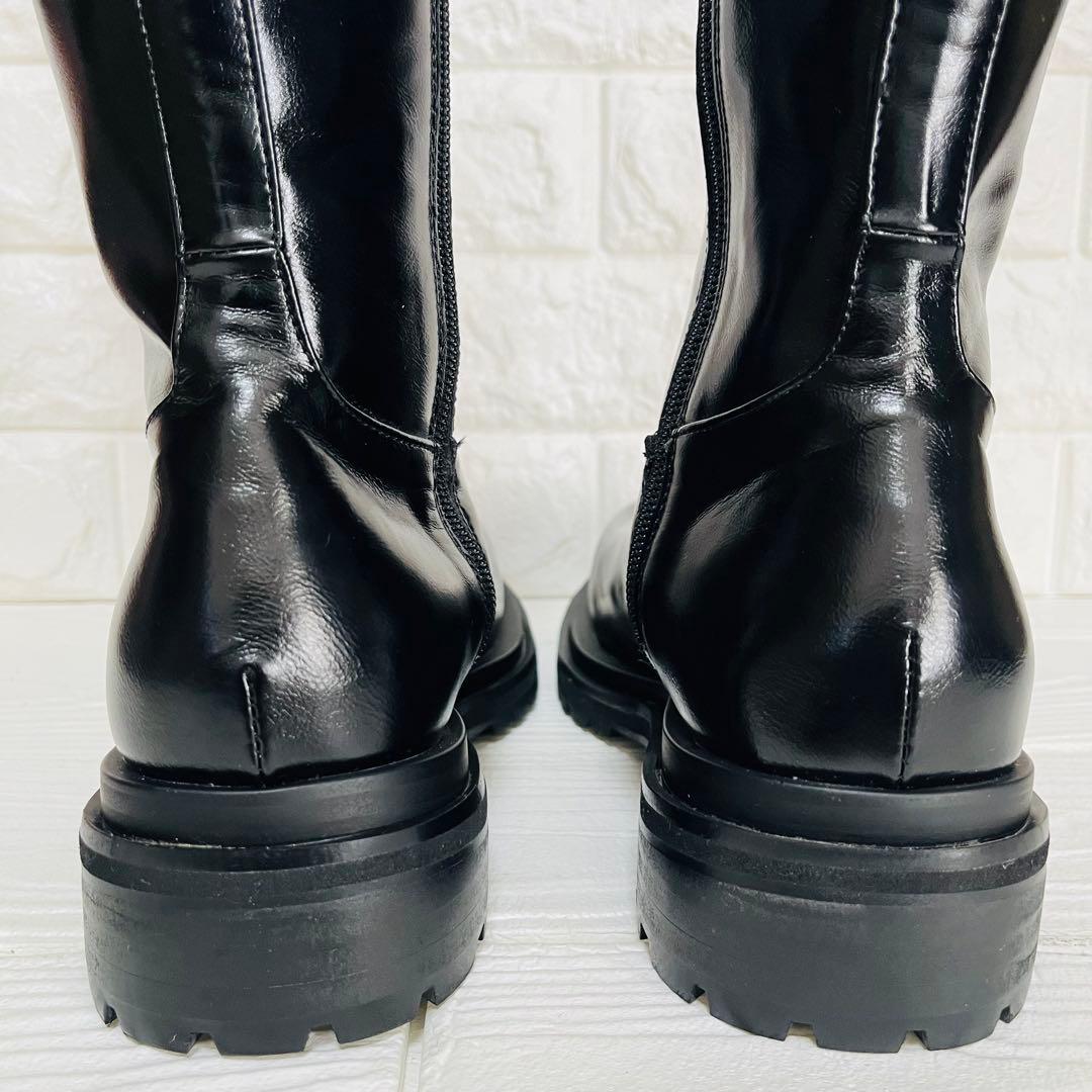 極美品】THE glow CANAL JEANロングブーツ ブラック 24cm - メルカリ