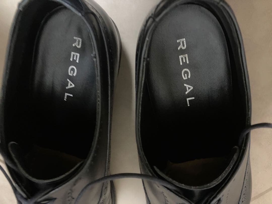 REGAL リーガル　ストレートチップ　黒　25.5cm