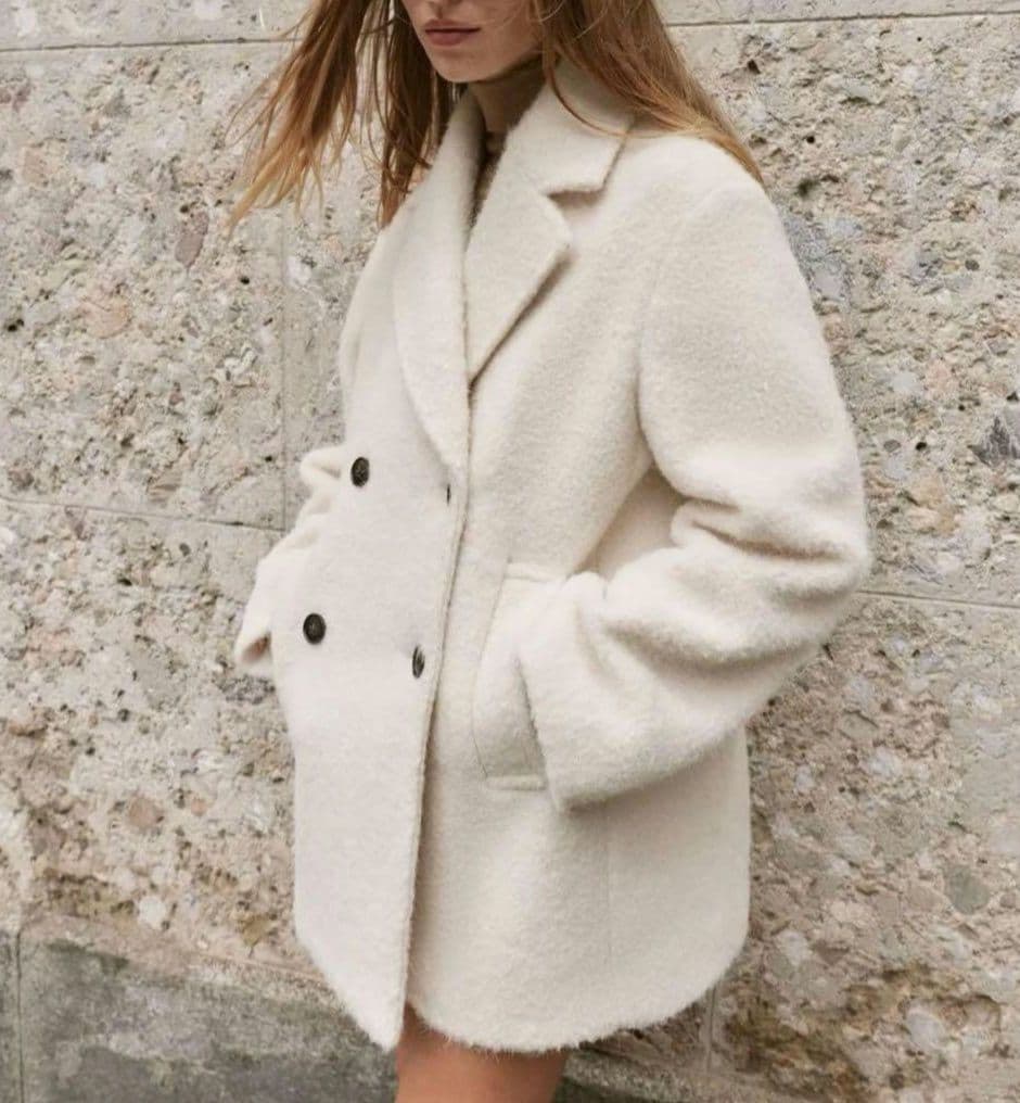 25日までの出品　ブークレダブルブレストミディ丈コート　ZARA コート　XS ブークレダブルブレストミディ丈コート ZARA コート XS - メルカリ