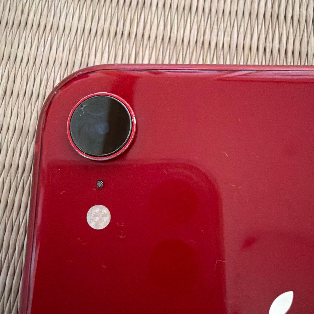 iPhoneXR RED 64GB 画面割れあり ジャンク扱い 付属品あり - メルカリ