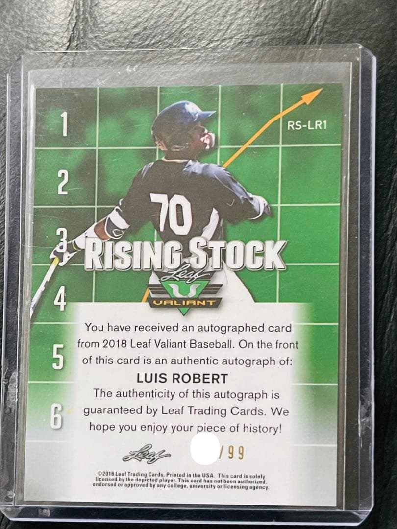 Luis Robert 直筆サインカード/99 2019 Leaf MLB