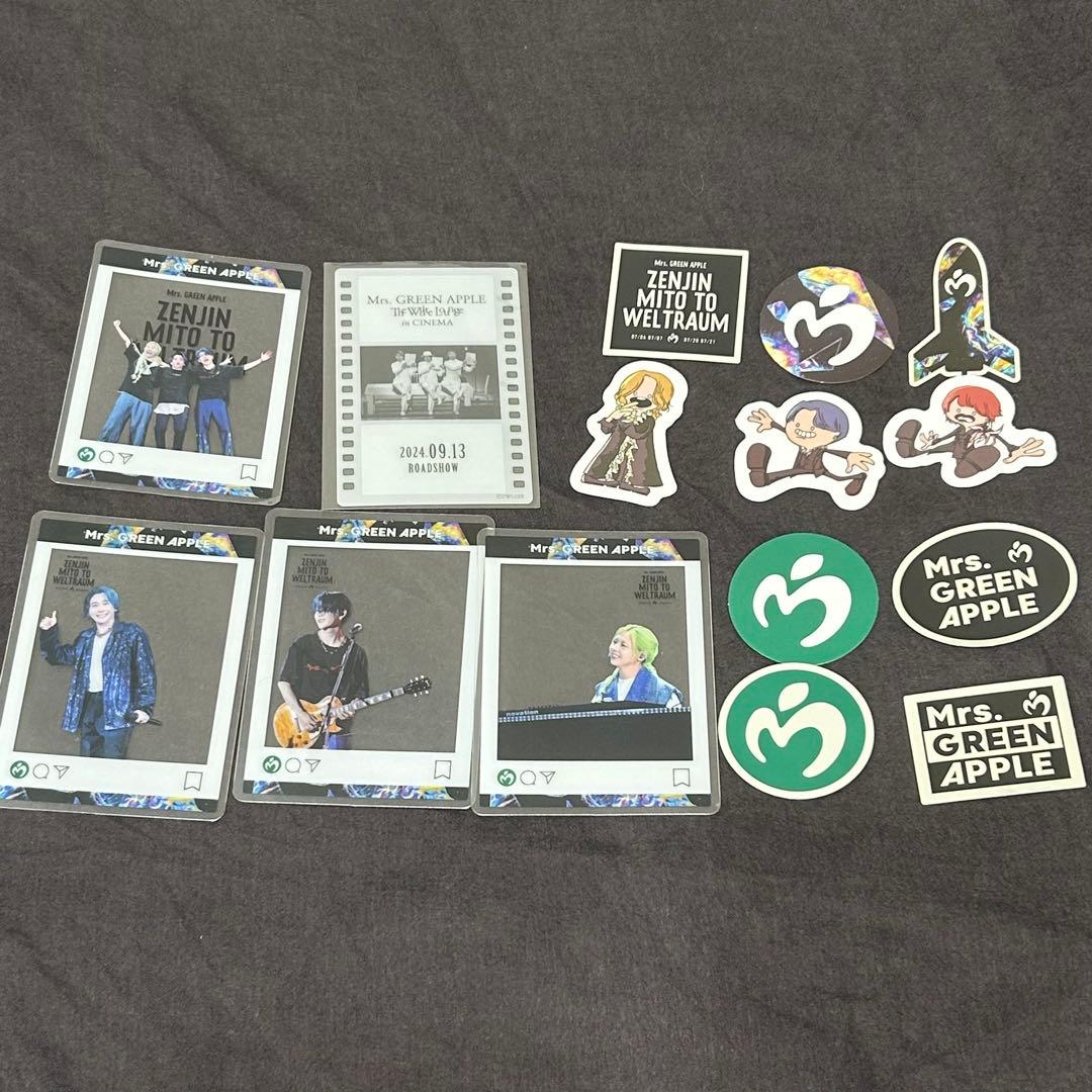 Mrs. GREEN APPLE ミセス ゼンジン ステッカー クリアカード - メルカリ