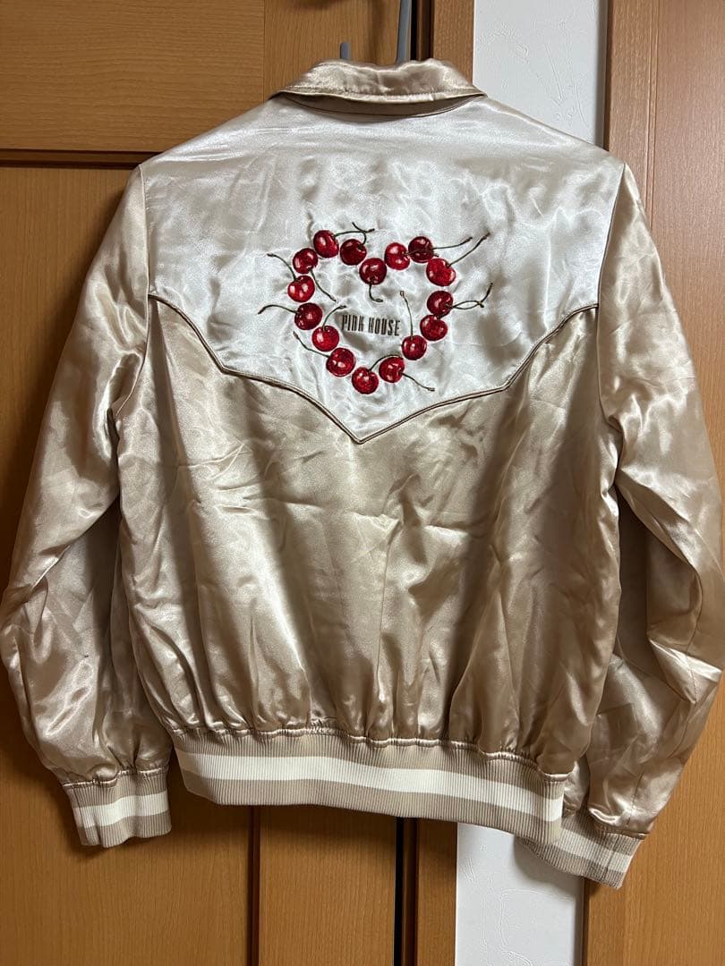 PINK HOUSE サテンスカジャン チェリー刺繍 - メルカリ