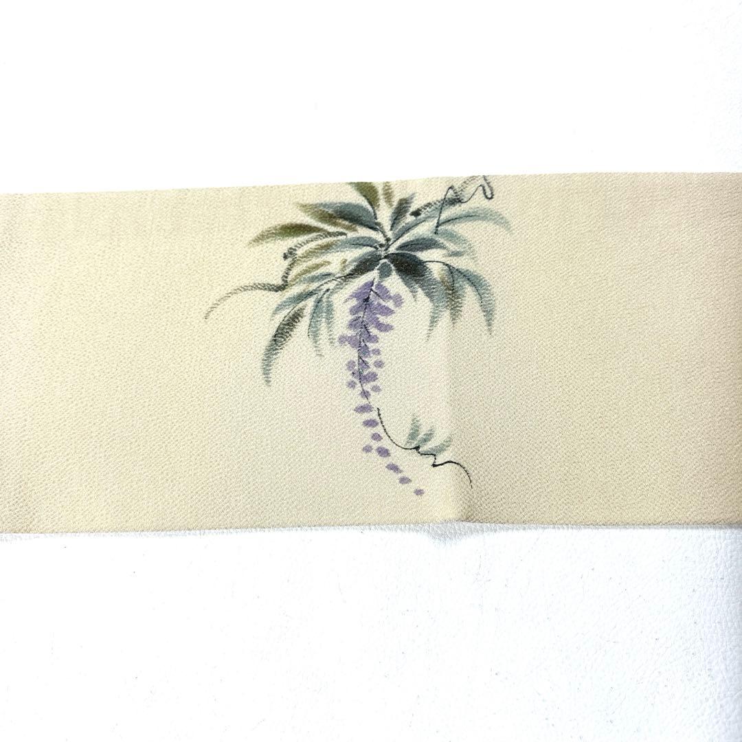 専用帯6254 ○高級 正絹 名古屋仕立て 名古屋帯 藤の花 - メルカリ