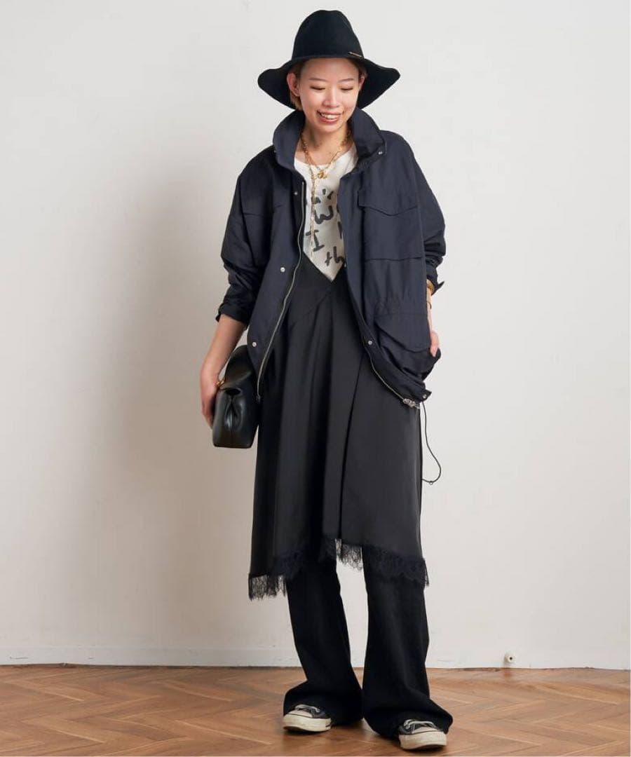 ［完売品］APSTUDIO NEWレースキャミドッキングワンピース　ブラック AP STUDIO ワンピース NEWレースドッキングワンピース : ZOZOTOWN