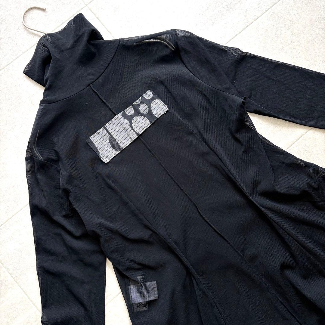 エイココンドウ パワーネット シアー パッチワーク ワンピース