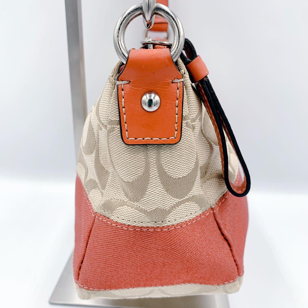 COACH コーチ ハンドバッグ アクセサリーポーチ シグネチャー レッド