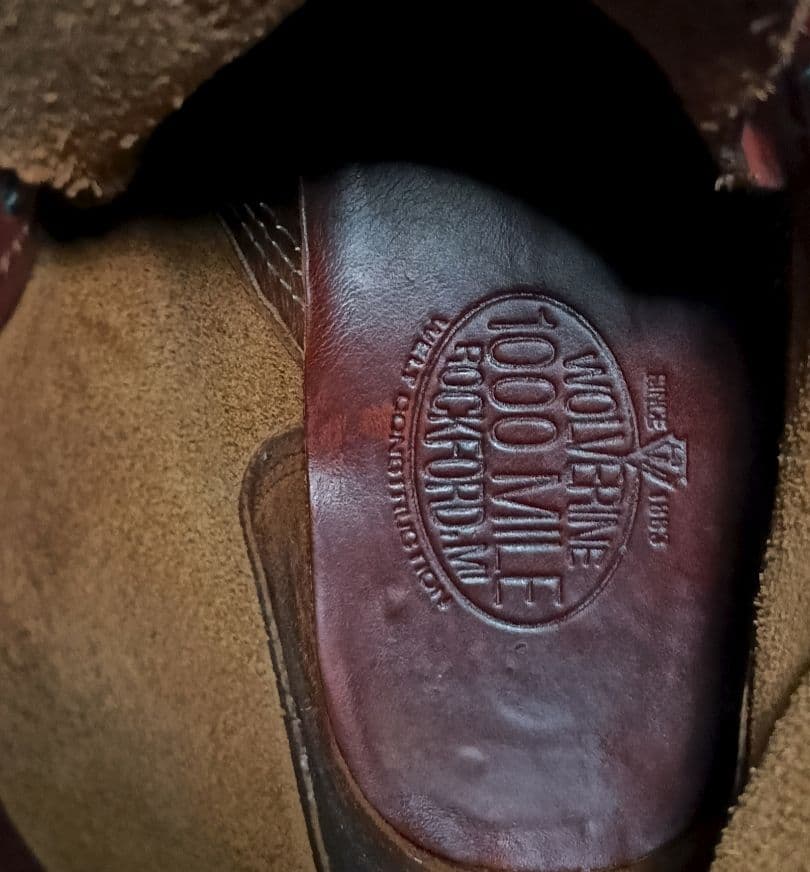 使用少！ウルヴァリン 1000マイルブーツ 茶芯！クロムエクセル 25.5cm