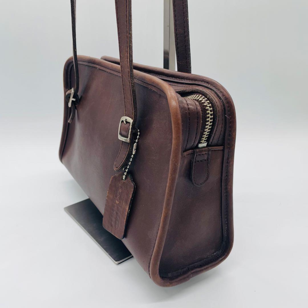 オールドコーチ ショルダーバッグ 希少9051 USA製 ブラウン - バッグ新着