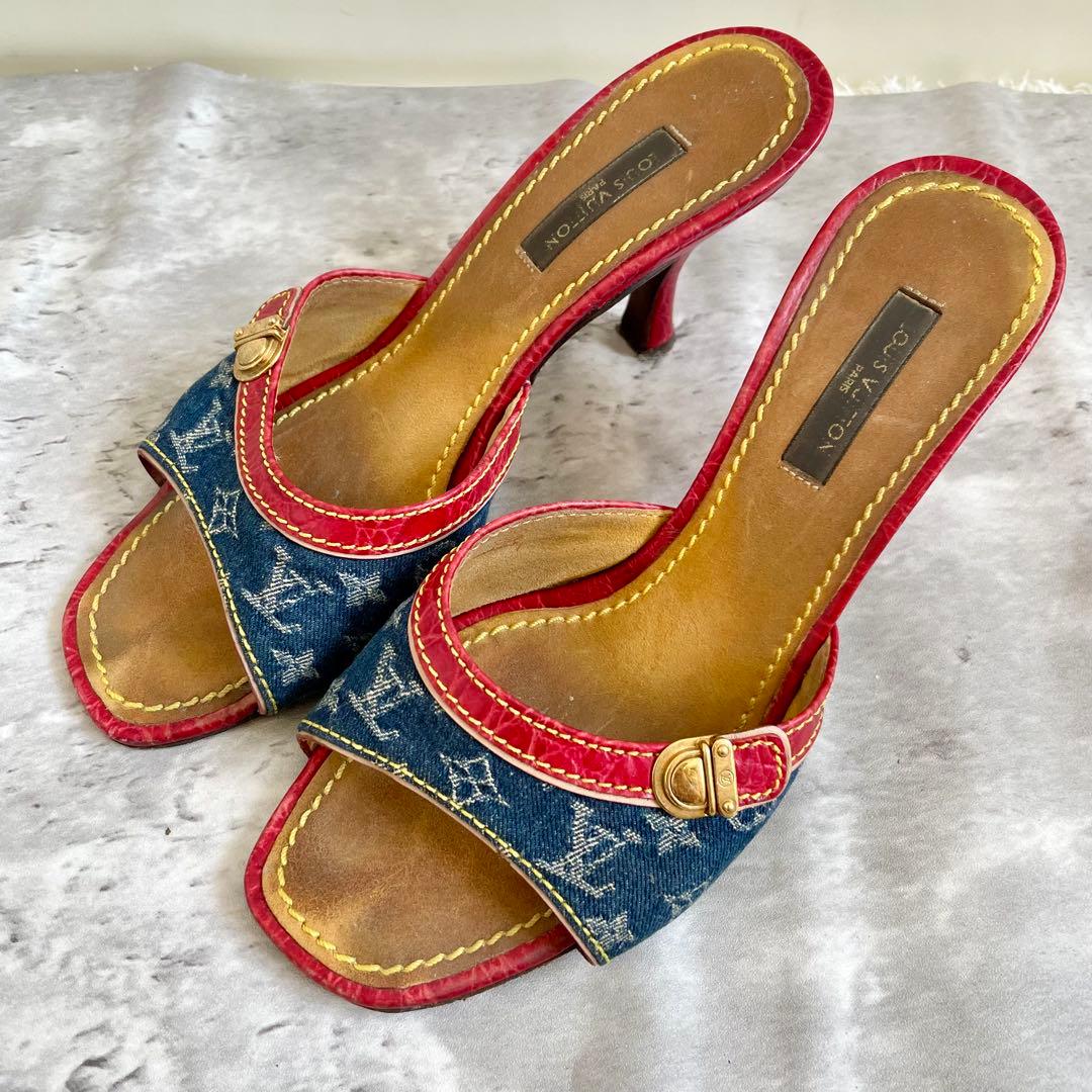 ルイ・ヴィトン モノグラム ミュール デニム マルチカラー 35 22.5㎝ 楽天市場】【中古】LOUIS VUITTON （ルイヴィトン） ﾓﾉｸﾞﾗﾑﾃﾞﾆﾑ ｻﾝﾀﾞﾙ