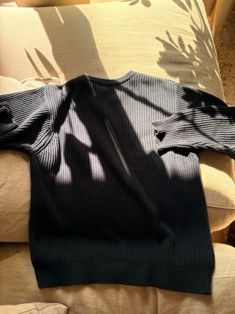 L.L.Bean ブラックリブ編みセーター