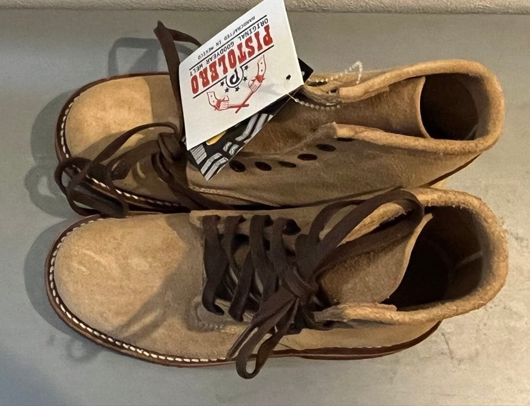 新品！【PISTOLERO】スエード ワークブーツ - メルカリ